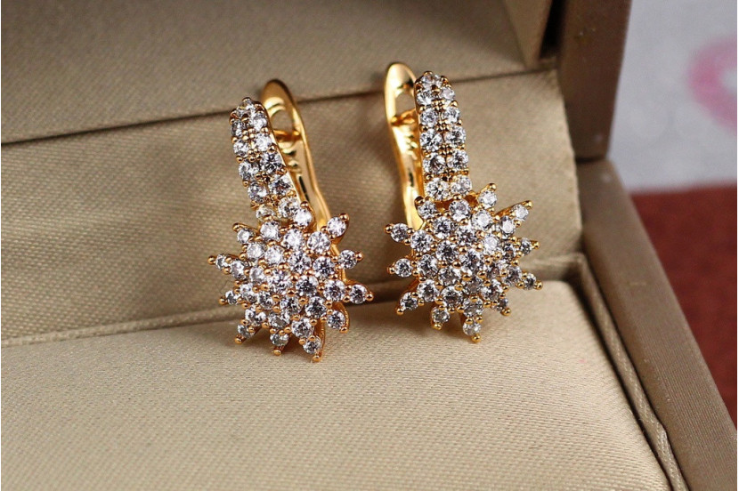 Сережки Xuping Jewelry снігова королева 1.9 см золотисті