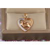Кулон Xuping Jewelry подвійне серце з родієм 1.8 см золотистий