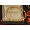 Сережки кільця Хuping Jewelry гранні 5 см золотисті