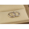 Сережки кільця Хuping Jewelry гладкі 1.1 см сріблясті