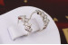 Сережки кільця Хuping Jewelry ялинка 1.3 см сріблясті