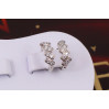Сережки кільця Хuping Jewelry ялинка 1.3 см сріблясті