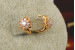 Сережки дитячі Xuping Jewelry квіточка з різними пелюстками 9.5 мм золотисті