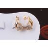Сережки Xuping Jewelry хвіст павича 1.4 см золотисті