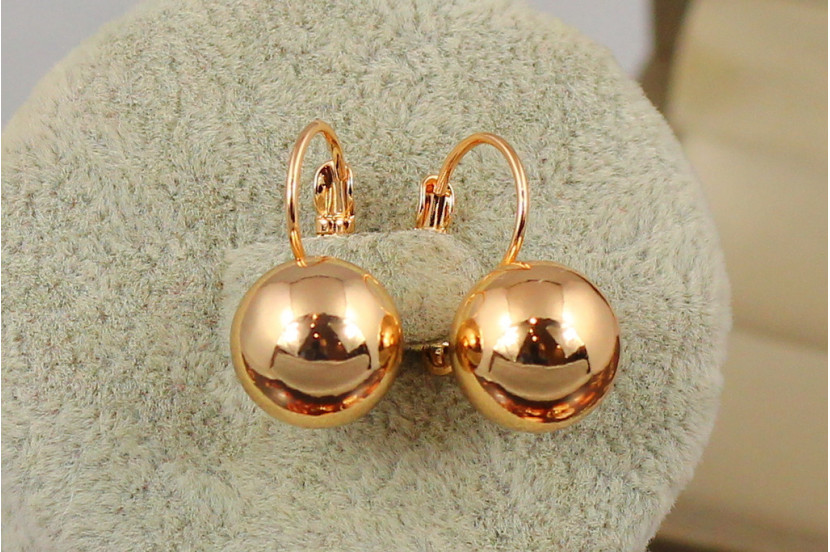 Сережки Xuping Jewelry кульки 10 мм 1.9 см золотисті