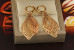 Сережки Xuping Jewelry підвіски подвійний мигдаль 5.2 см золотисті