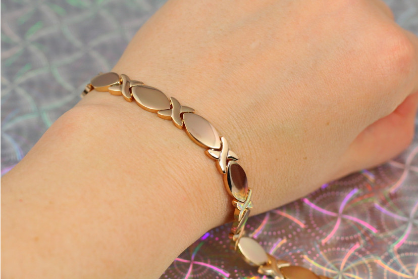 Браслет Xuping Jewelry ланки овальні19 см 8 мм золотистий