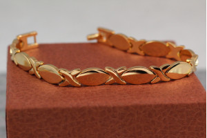 Браслет Xuping Jewelry ланки овальні19 см 8 мм золотистий