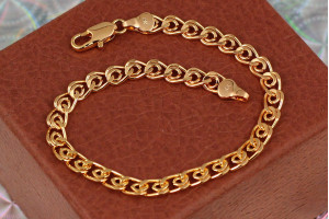 Браслет Xuping Jewelry лав 6 мм 22 см золотистий
