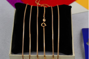 Цепь Xuping Jewelry венеціанське плетіння 60 см 1,5 мм золотисте