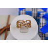 Кільце Xuping Jewelry широке різні смуги з каменів р 16 золотисте