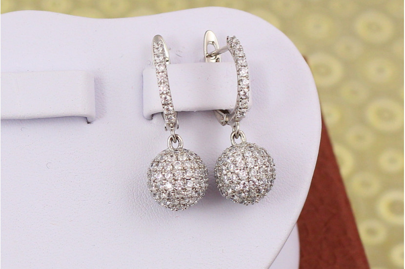 Сережки Xuping Jewelry дискотека 2.8 см сріблясті