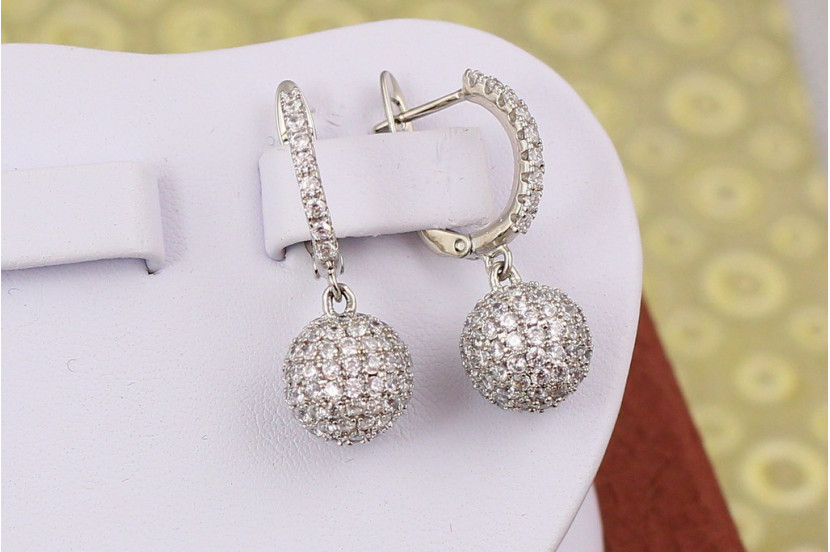 Сережки Xuping Jewelry дискотека 2.8 см сріблясті