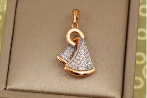 Кулон Xuping Jewelry косиночка з родієм 2.2 см золотистий