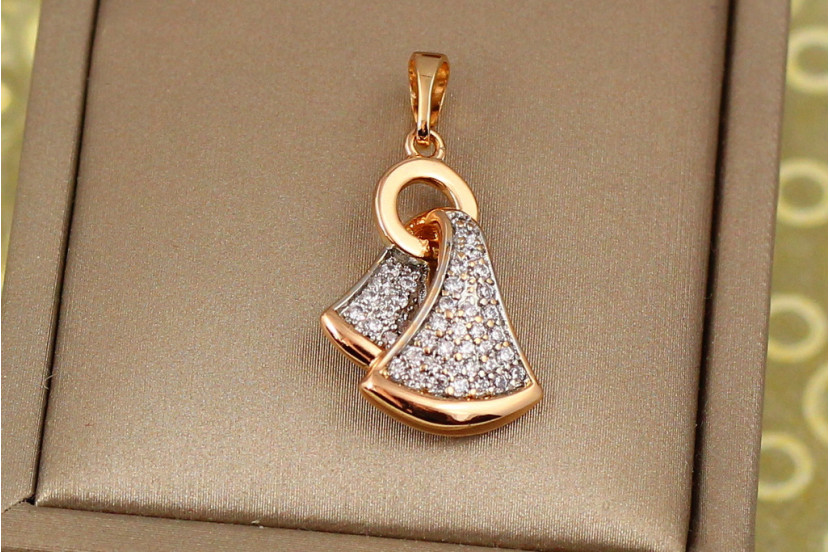 Кулон Xuping Jewelry косиночка с родием 2.2 см золотистий
