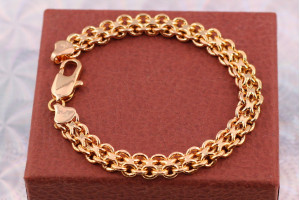 Браслет Xuping Jewelry бісмарк 20 см 8 мм золотистий