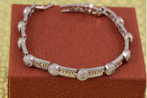 Браслет Xuping Jewelry версаче 19.5 см 7 мм сріблястий