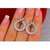 Сережки Xuping Jewelry кільце в кільці 2,5 см сріблясті