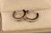 Сережки кільця Хuping Jewelry гладкі 1.4 см сріблясті