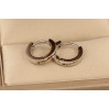 Сережки кільця Хuping Jewelry гладкі 1.4 см сріблясті