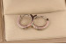 Сережки кільця Хuping Jewelry гладкі 1.4 см сріблясті