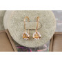 Сережки Xuping Jewelry тріада 2.5 см золоті