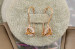 Сережки Xuping Jewelry тріада 2.5 см золотисті