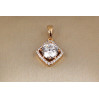 Кулон Xuping Jewelry ромб з великим фіанітом 1.5 см золотистий