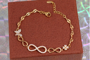 Браслет Xuping Jewelry пірує 17 см 8 мм золотистий