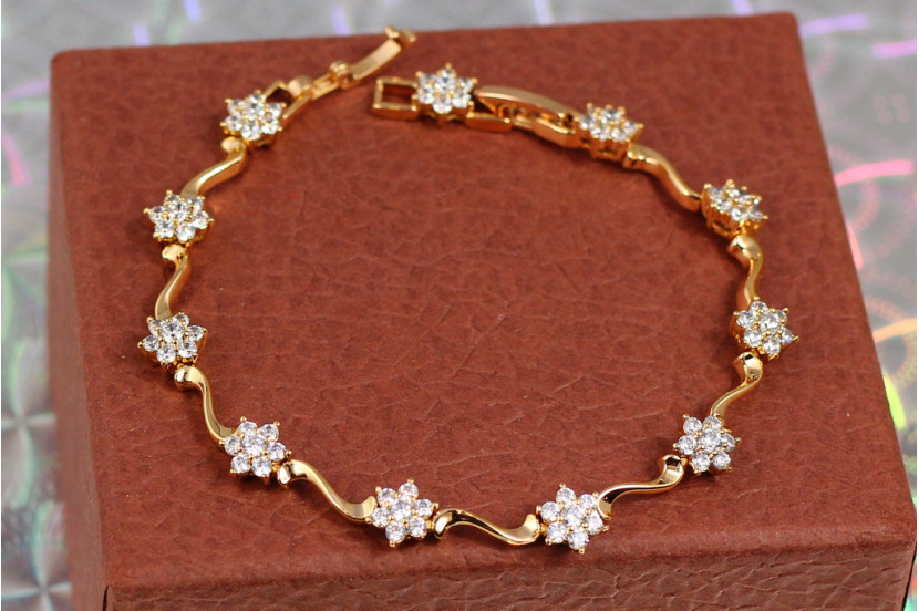 Браслет Xuping Jewelry літо 19 см 7 мм золотистий