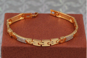 Браслет Xuping Jewelry трек 20 см 6 мм золотистий