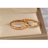 Кільце Xuping Jewelry тонке з п'ятьма фіанітами р 16 золотисте