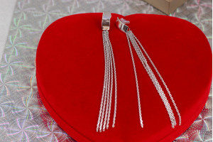 Сережки гвоздики Xuping Jewelry весняні ручки 12 см сріблясті