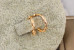 Сережки кільця Хuping Jewelry кручена нитка 1.4 см золотисті