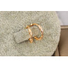 Сережки кільця Хuping Jewelry кручена нитка 1.4 см золотисті