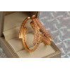 Сережки кільця Хuping Jewelry жасмин 4.7 см золотисті