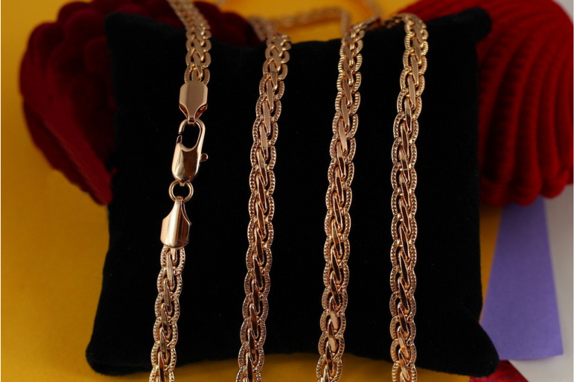 Ланцюг Xuping Jewelry косичка 55 см 5 мм золотистий