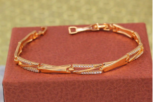 Браслет Xuping Jewelry трамплін 17 см 6 мм золотистий