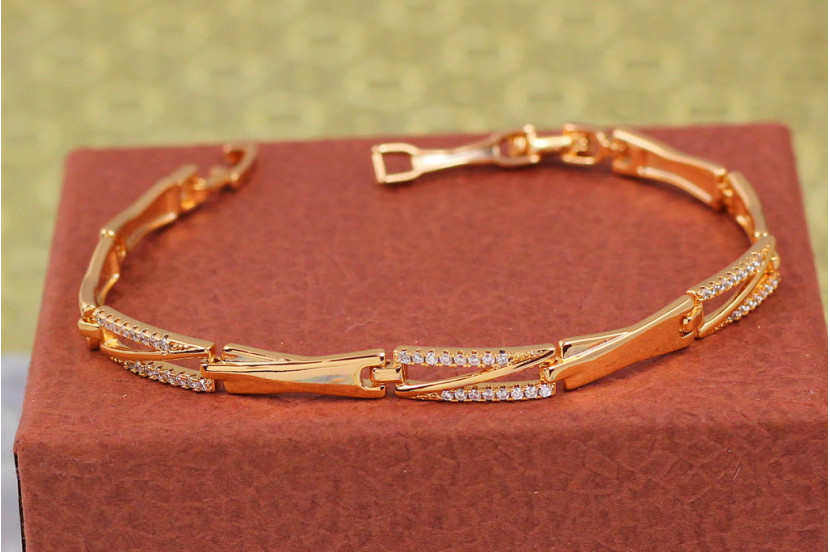 Браслет Xuping Jewelry сніжний трамплін 17 см 6 мм золотистий