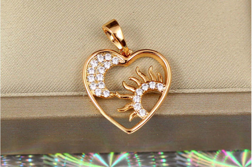 Кулон Xuping Jewelry захід і світанок 1.6 см золотистий