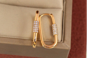 Сережки Xuping Jewelry качелі 2.4 см золоті