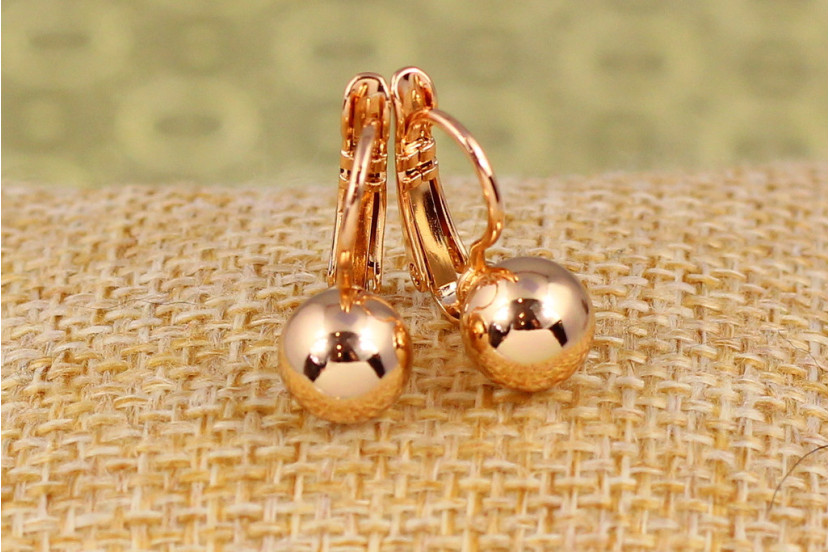 Сережки Xuping Jewelry кульки 8 мм золотисті