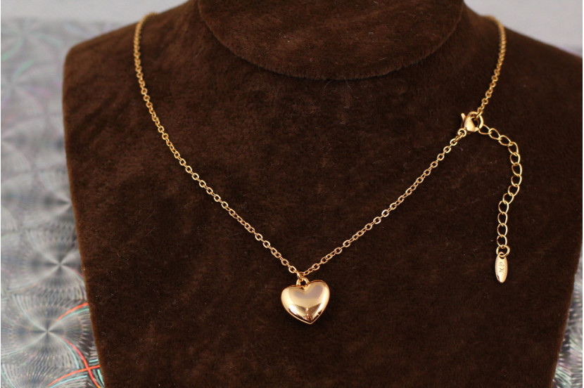 Набір Xuping Jewelry з серцем 45 см домішка 4 см золотистий