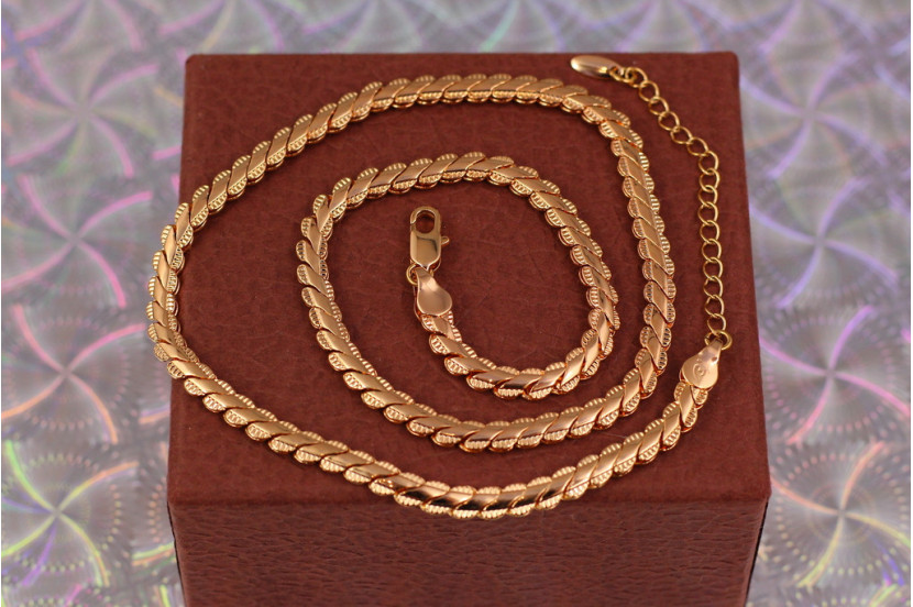 Ланцюг Xuping Jewelry серпантин 42 см 4 мм золотистий