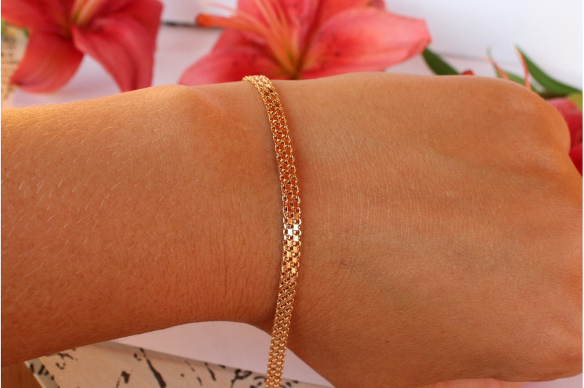 Браслет Xuping Jewelry новий бісмарк 17 см 4 мм золотистий