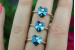 Кільце Xuping Jewelry сердечко Сваровскі блакитне хамелеон р 16 золотисте
