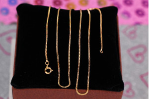 Цепь Xuping Jewelry венеціанське плетіння 45 см 1 мм золотисте
