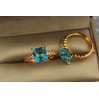 Кільце Xuping Jewelry морська лазур з блакитним каменем р 18 золотисте
