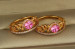 Кільце Xuping Jewelry вінець з рожевим каменем р 16 золотисте