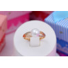 Кільце Xuping Jewelry з перлами 7 мм р 20 золотисте